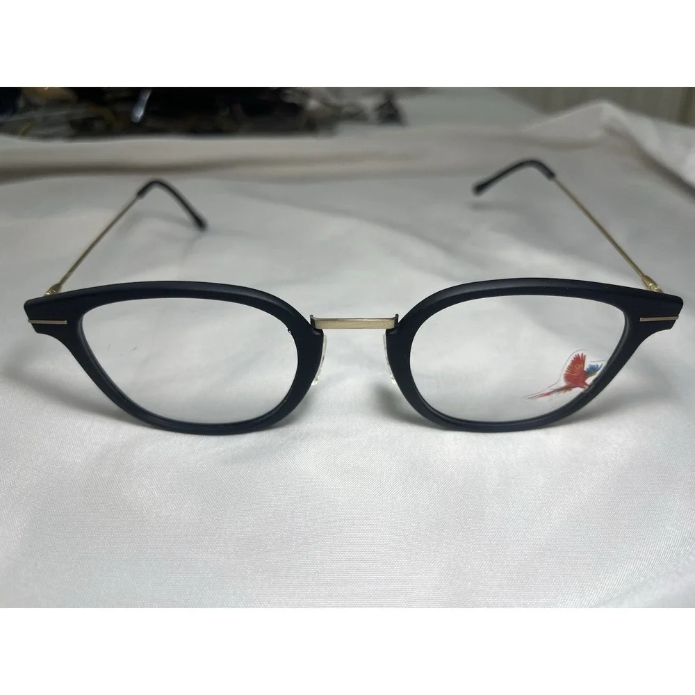 Maui Jim Eyeglasses MJO2412-2M Matte Black/Gold Square Frame Italy 49[]25 140
